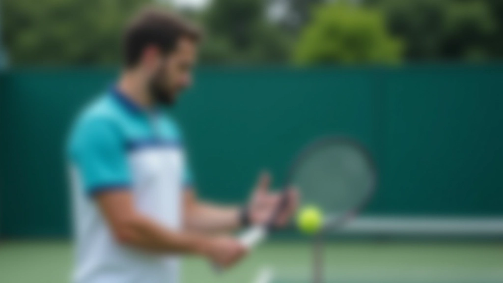 مدرب تنس يعطي تعليمات لاعب خلال جلسة تدريبية